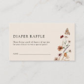Floral Diaper Raffle Enclosure Kaart (Voorkant)