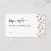 Floral Diaper Raffle Informatiekaartje (Voorkant)