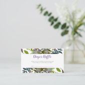 Floral Diaper Raffle Visitekaartje (Staand voorkant)