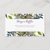 Floral Diaper Raffle Visitekaartje (Voorkant)