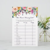 Floral die het beste Baby shower van mama kent (Staand voorkant)