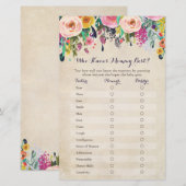 Floral die het beste Baby shower van mama kent (Voorkant / Achterkant)