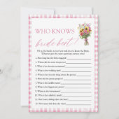 Floral die het beste bruid Vrijgezellenfeest spel  Kaart (Voorkant)