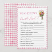 Floral die het beste bruid Vrijgezellenfeest spel  Kaart (Voorkant / Achterkant)