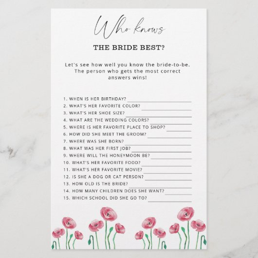 Floral die het beste spel kent (Voorkant)