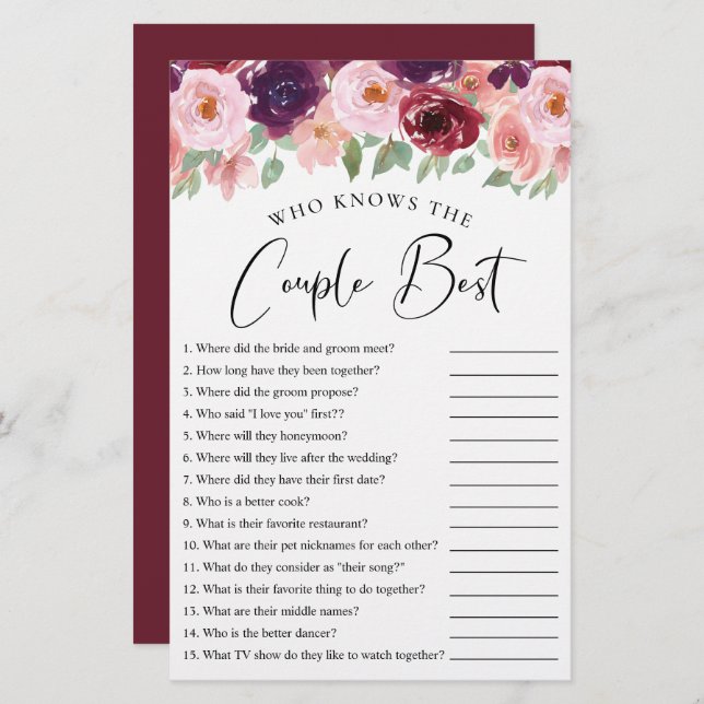 Floral die het paarse beste schoenenspel kent (Voorkant / Achterkant)