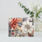 Floral Digital AI Assist Art  Floral Briefkaart (Staand voorkant)