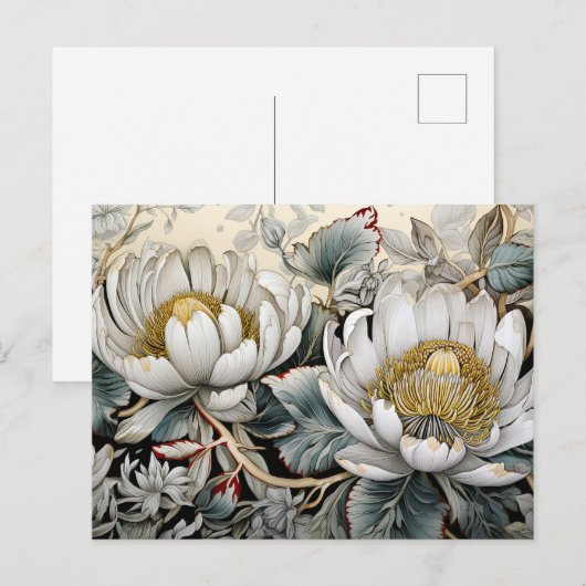 Floral Digital AI Assist Art  Flowers Briefkaart (Voorkant / Achterkant)