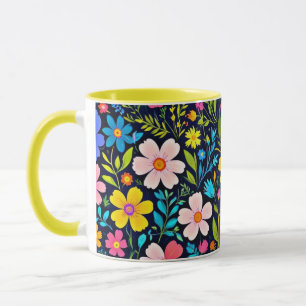 Floral Digitale Schilderij Bloemen Patroon-38875 Mok