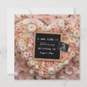 Floral digitale zwangerschapsaankondiging kaart (Voorkant)