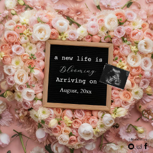 Floral digitale zwangerschapsaankondiging kaart