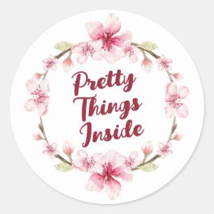 Floral  dingen in het bedrijfsleven ronde sticker