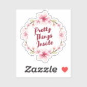 Floral  dingen in het bedrijfsleven sticker (Vel)