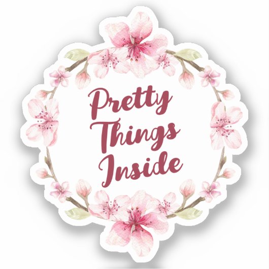 Floral  dingen in het bedrijfsleven sticker (Voorkant)