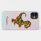 Floral Dinosaur Case-Mate iPhone Case (Achterkant (horizontaal))