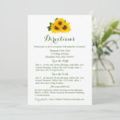 Floral Directions Details Yellow Sunflower - Green Kaart (Staand voorkant)