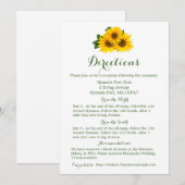 Floral Directions Details Yellow Sunflower - Green Kaart (Voorkant / Achterkant)