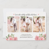 Floral Disco Ball Bruiloft Save the Date (Achterkant)