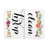 Floral Dishwasher Magnet Magneet (Horizontaal)