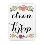 Floral Dishwasher Magnet Magneet (Verticaal)