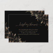 Floral Display Bridal Weddenschap Shower Enclosure Informatiekaartje (Voorkant / Achterkant)