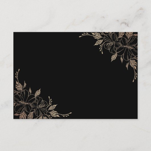 Floral Display Bridal Weddenschap Shower Enclosure Informatiekaartje (Achterkant)