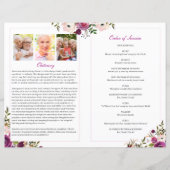 Floral Display Funeral Program Sjabloon (Achterkant)