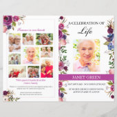 Floral Display Funeral Program Sjabloon (Voorkant)