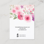 Floral display in pastel colors visitekaartje (Achterkant)