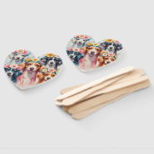 Floral Dog Fan Gift Set Handwaaier (Niet-gemonteerd)