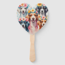 Floral Dog Fan Gift Set