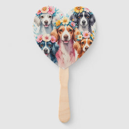 Floral Dog Fan Gift Set Handwaaier