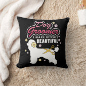 Floral Dog Groomer Gift Pet Grooming Hondenliefheb Kussen (Deken)