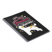 Floral Dog Groomer Gift Pet Grooming Hondenliefheb Notitieboek (Rechterzijde)