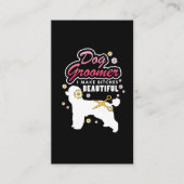 Floral Dog Groomer Gift Pet Grooming Hondenliefheb Visitekaartje (Voorkant)