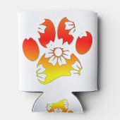 Floral Dog Paw Print Blikjeskoeler (Achterkant)