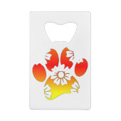Floral Dog Paw Print Creditkaart Flessenopener (Achterkant)