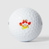 Floral Dog Paw Print Golfballen (Voorkant)