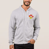 Floral Dog Paw Print Hoodie (Voorkant)