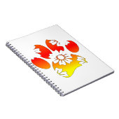 Floral Dog Paw Print Notitieboek (Rechterzijde)