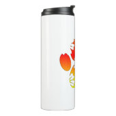 Floral Dog Paw Print Thermosbeker (Gedraaid links)