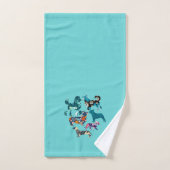 Floral Dogs Bad Handdoek (Handdoek)