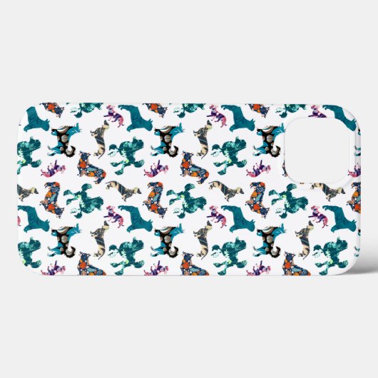 Floral Dogs Case-Mate iPhone Case (Achterkant (horizontaal))