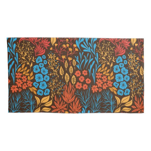 Floral doles donker kussensloop (Achterkant-Rechts)