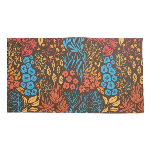 Floral doles donker kussensloop (Achterkant-Links)