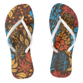 Floral doles donker teenslippers (Voetbed)