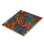 Floral doles donker tegeltje (Zijkant)
