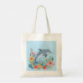 Floral Dolphin Tote Bag (Achterkant)