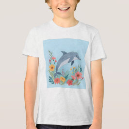 Floral Dolphin Tri-Blend Shirt