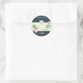 Floral donkergroen met Logo multi-purpose dank Ronde Sticker (Tas)